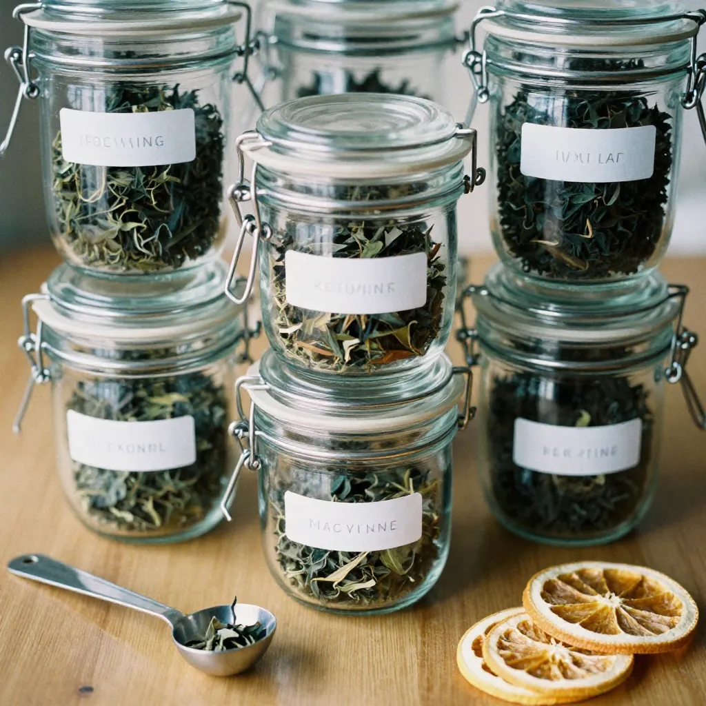 Standaard thee opslag containers